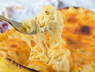 Spaghetti Squash Au Gratin. Easy to make meal that is filled with veggies. Spaghetti Squash Au Gratin is the perfect meal for anytime! This Low carb spaghetti Squash recipe tastes amazing and will be a total crowd pleaser!