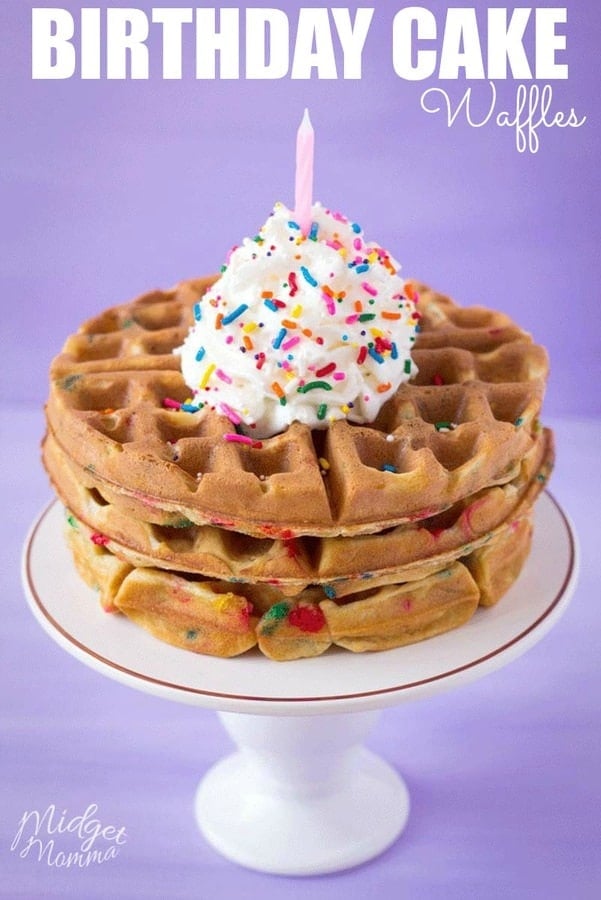 Funfetti Birthday Cake Waffles