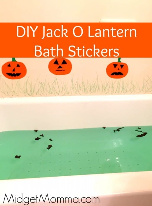 DIY Jack O Lantern Bath Stickers