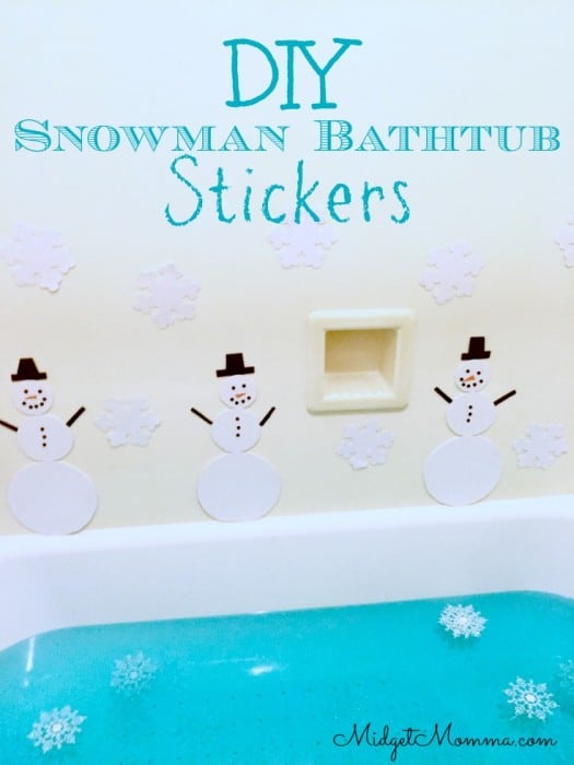 DIY snowman Bathtub stickers