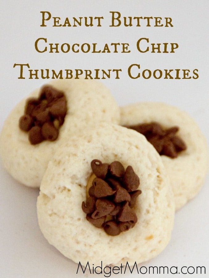 Peanut butter Chocolate Chip Thumbprint Cookies. Amazing christmas cookies that are so easy to make. We love these Peanut butter Chocolate Chip Thumbprints