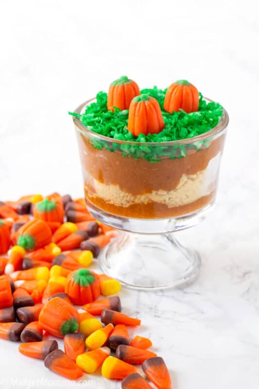 Pumpkin Patch Dirt Cups Pudding Parfaits