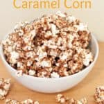 Pumpkin Spice Caramel Corn. Perfect for fall, a mix of two awesome flavors makes one amazing sweet treat with this Pumpkin Spice Caramel Corn.