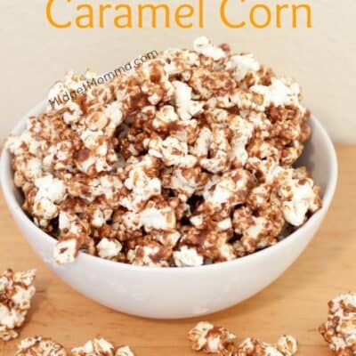 Pumpkin Spice Caramel Corn. Perfect for fall, a mix of two awesome flavors makes one amazing sweet treat with this Pumpkin Spice Caramel Corn.