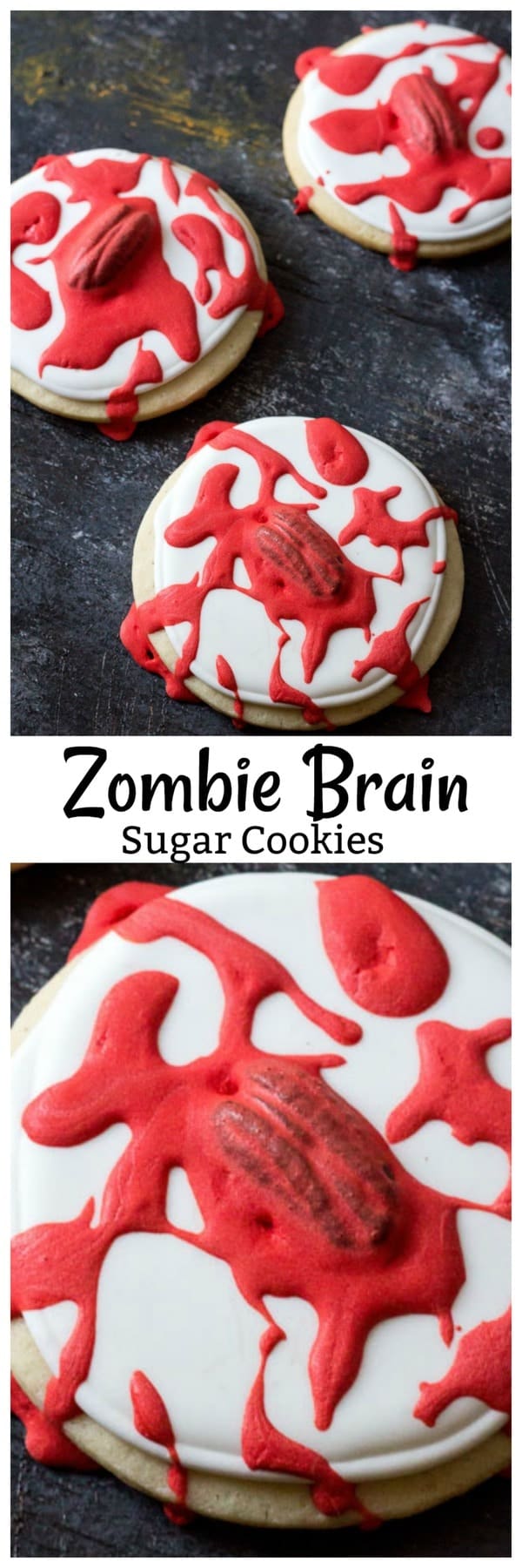 Zombie Brain Cookies homemade sugar cookies