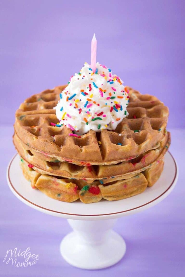 Funfetti Birthday Cake Waffles