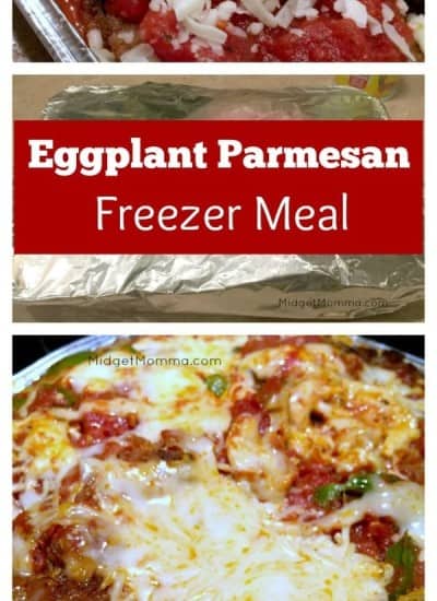 Eggplant Parmesan Freezer Meal. Step by step instructions on how to make and How to freeze Eggplant Parmesan. Easy to make and stock the freezer.