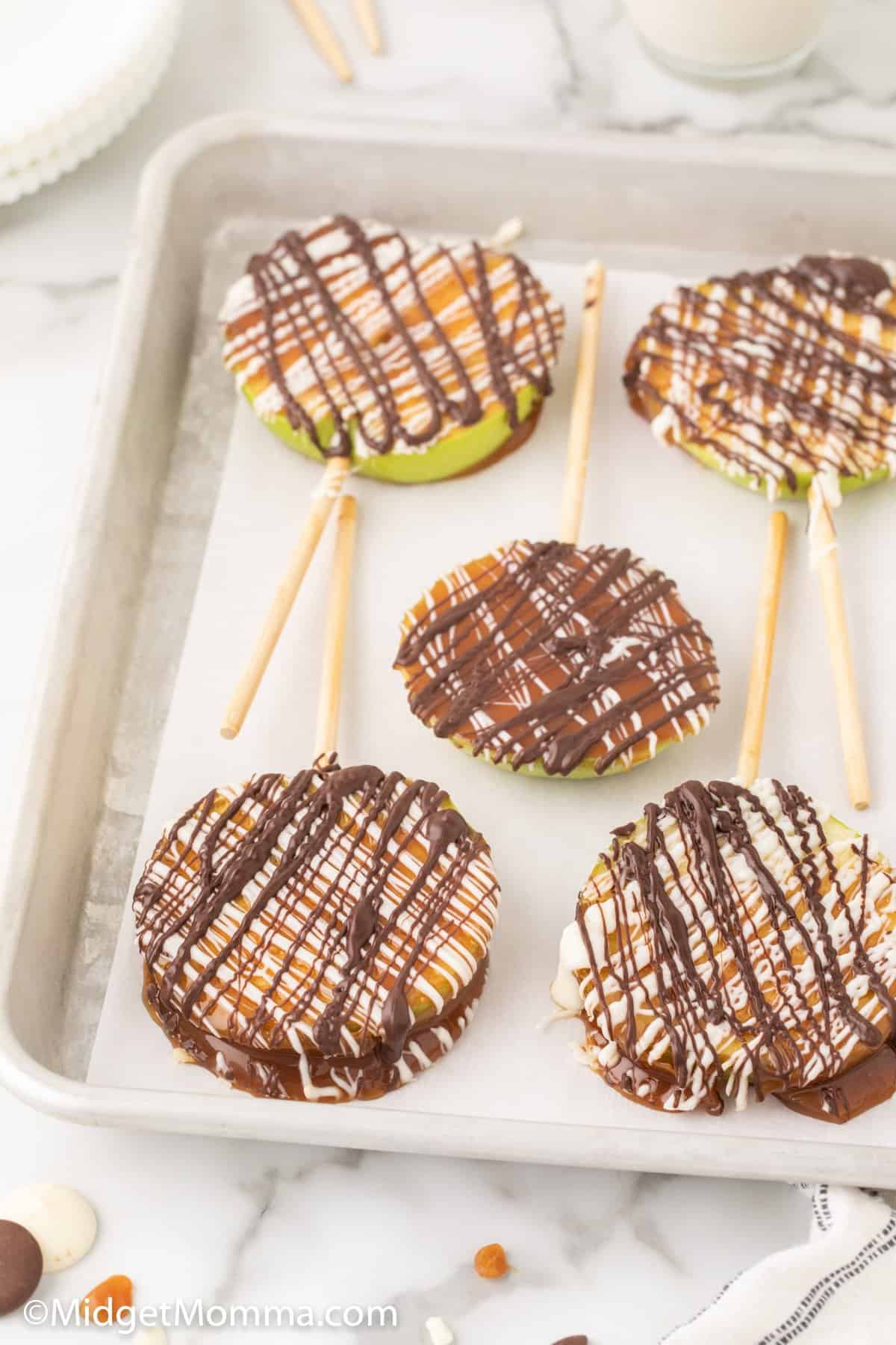 Caramel Apple Slices Pops