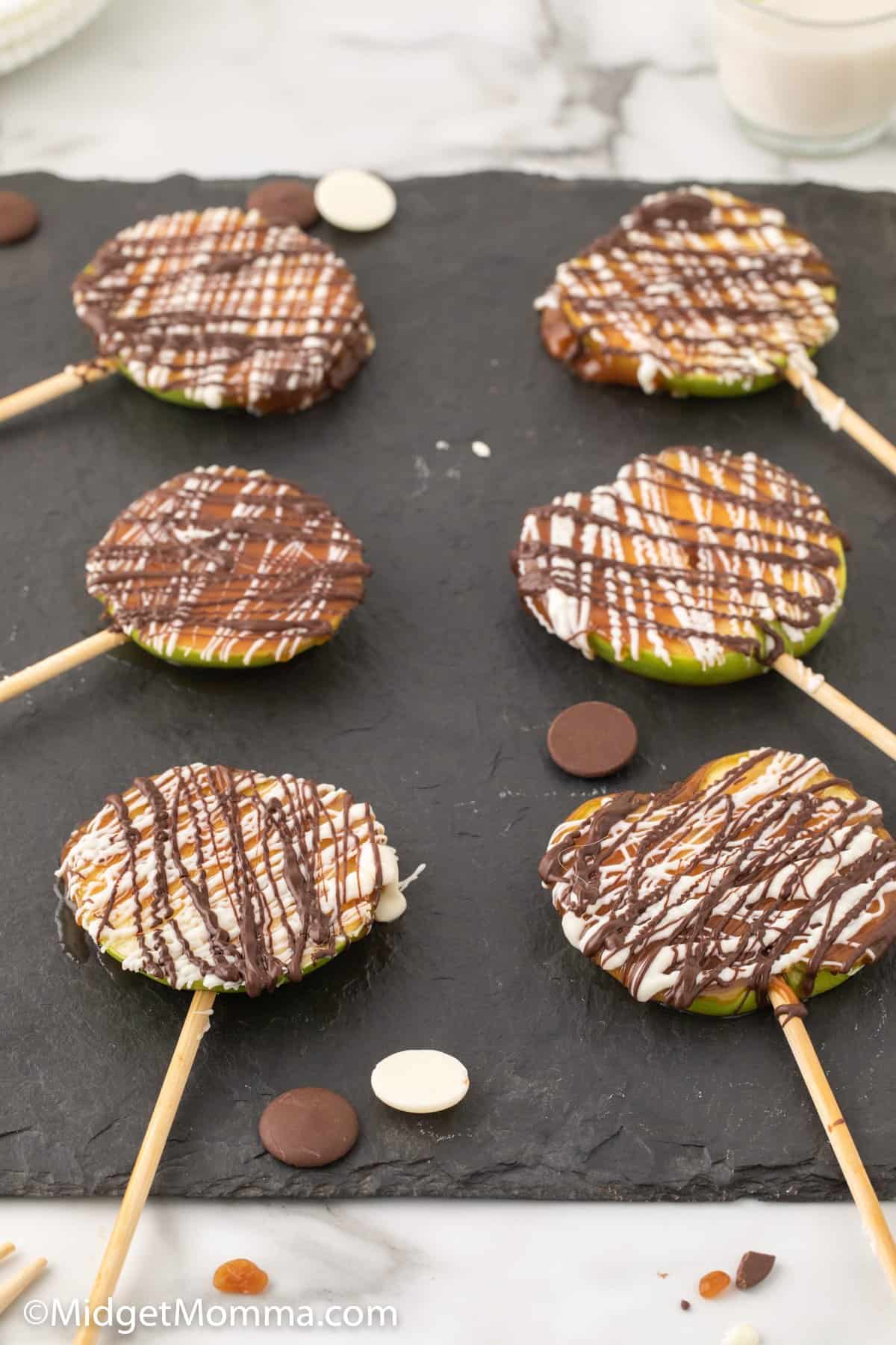 Caramel Apple Slices Pops