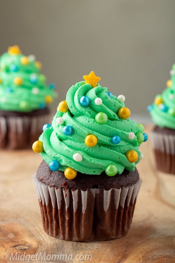 Easy Christmas Tree cupcake