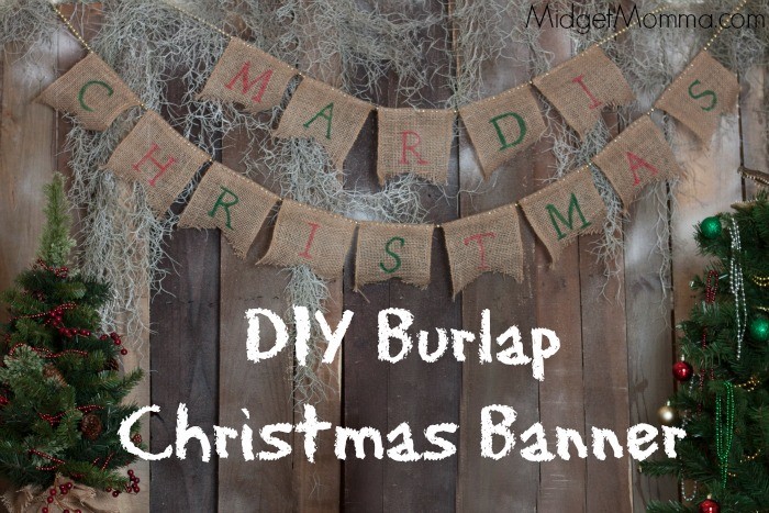 DIY Burlap Christmas Banner