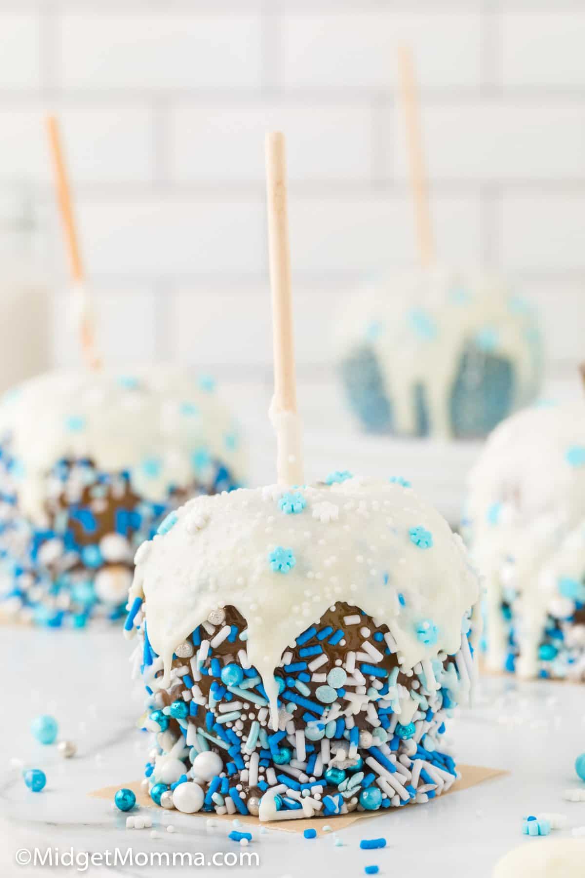 white chocolate caramel apples