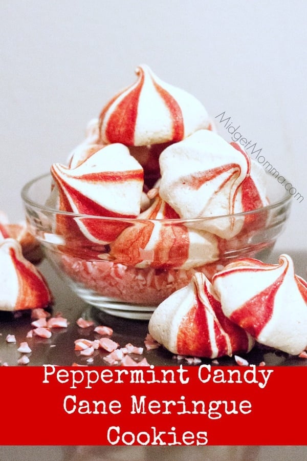 Peppermint Candy Cane Meringue Cookies