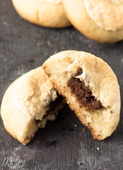 Smores cookies with marshmallows, chocolate and cookie