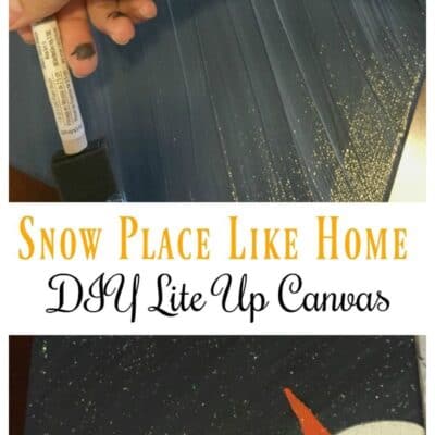 Snow Place like home DIY Lite Up Canvas