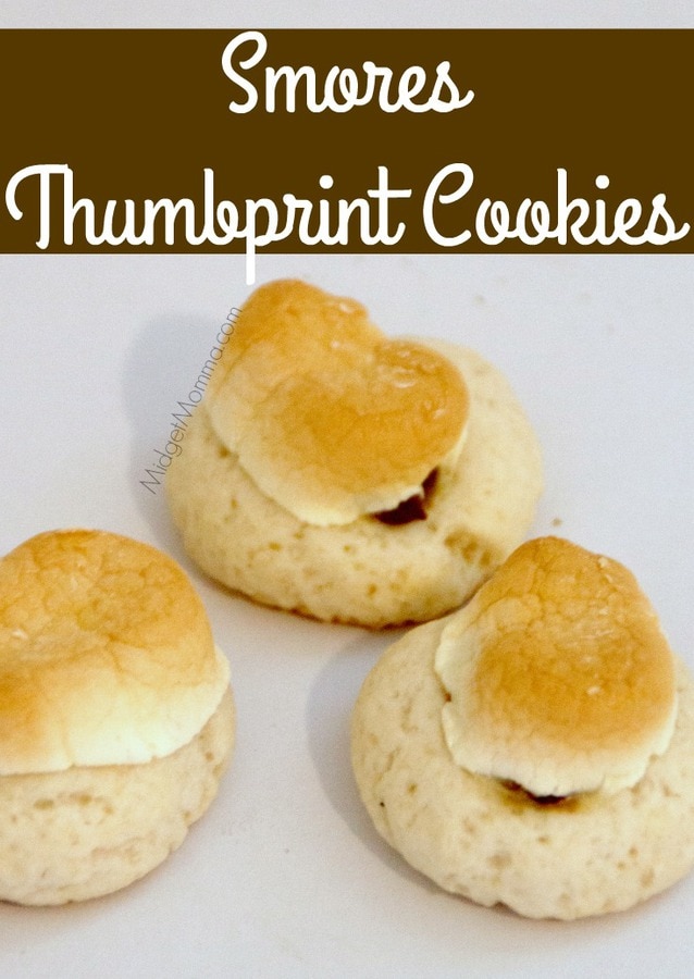 Smores Thumbprint Cookies. Easy to make Smores Thumbprint Cookies. These Smores Thumbprint Cookies are great for holiday cookie baking.