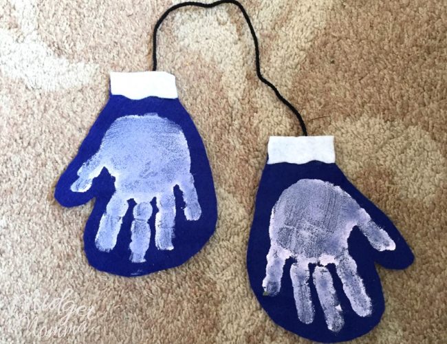 Kids Handprint Mittens Craft