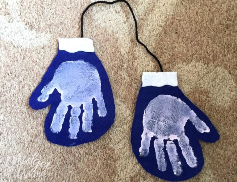 Quick and Easy Kids Handprint Mittens Craft for Kids