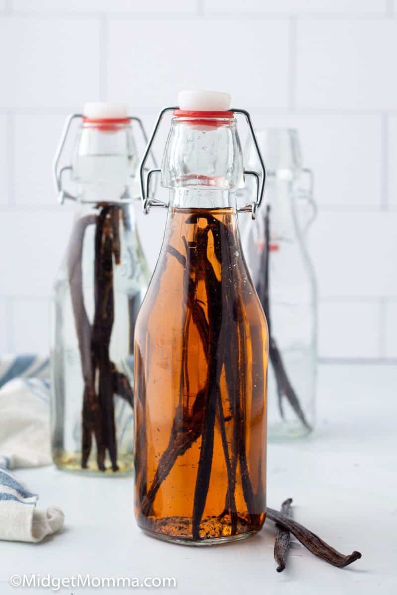 hommade vanilla extract mid way thru  processing