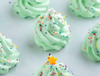 Meringue Christmas Tree Cookies