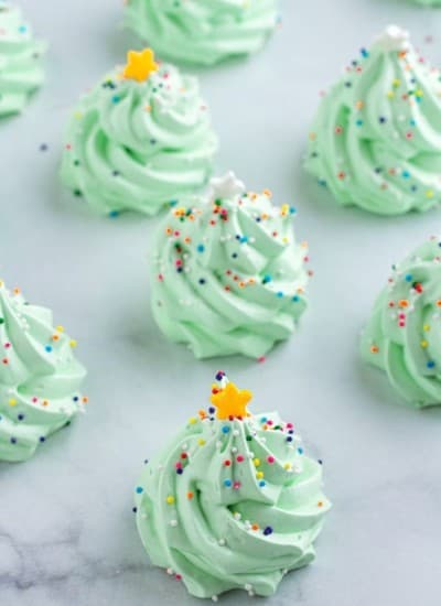 Meringue Christmas Tree Cookies