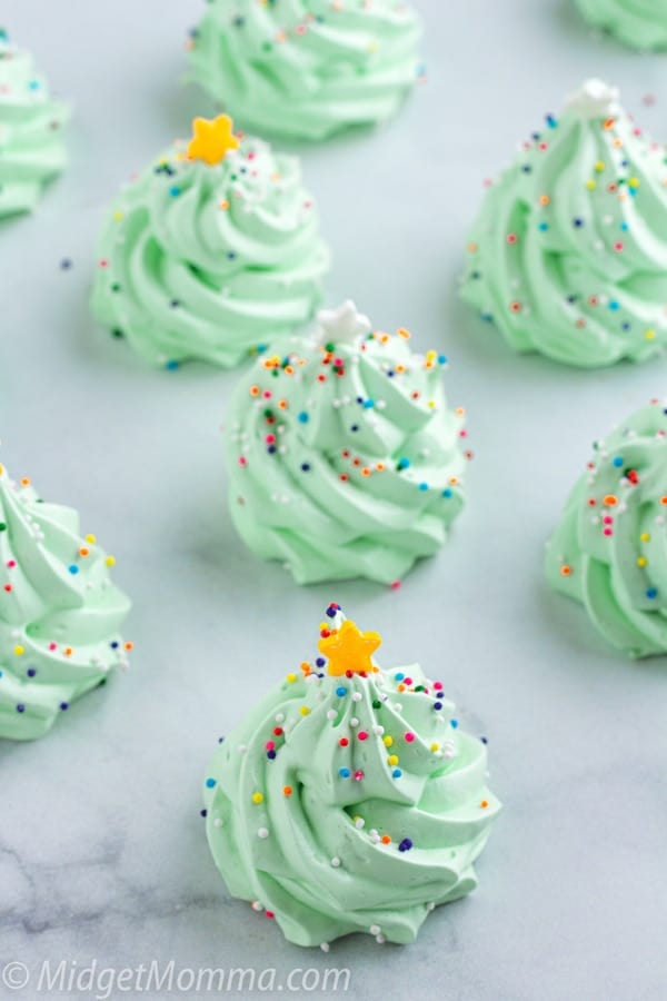 Meringue Christmas Tree Cookies