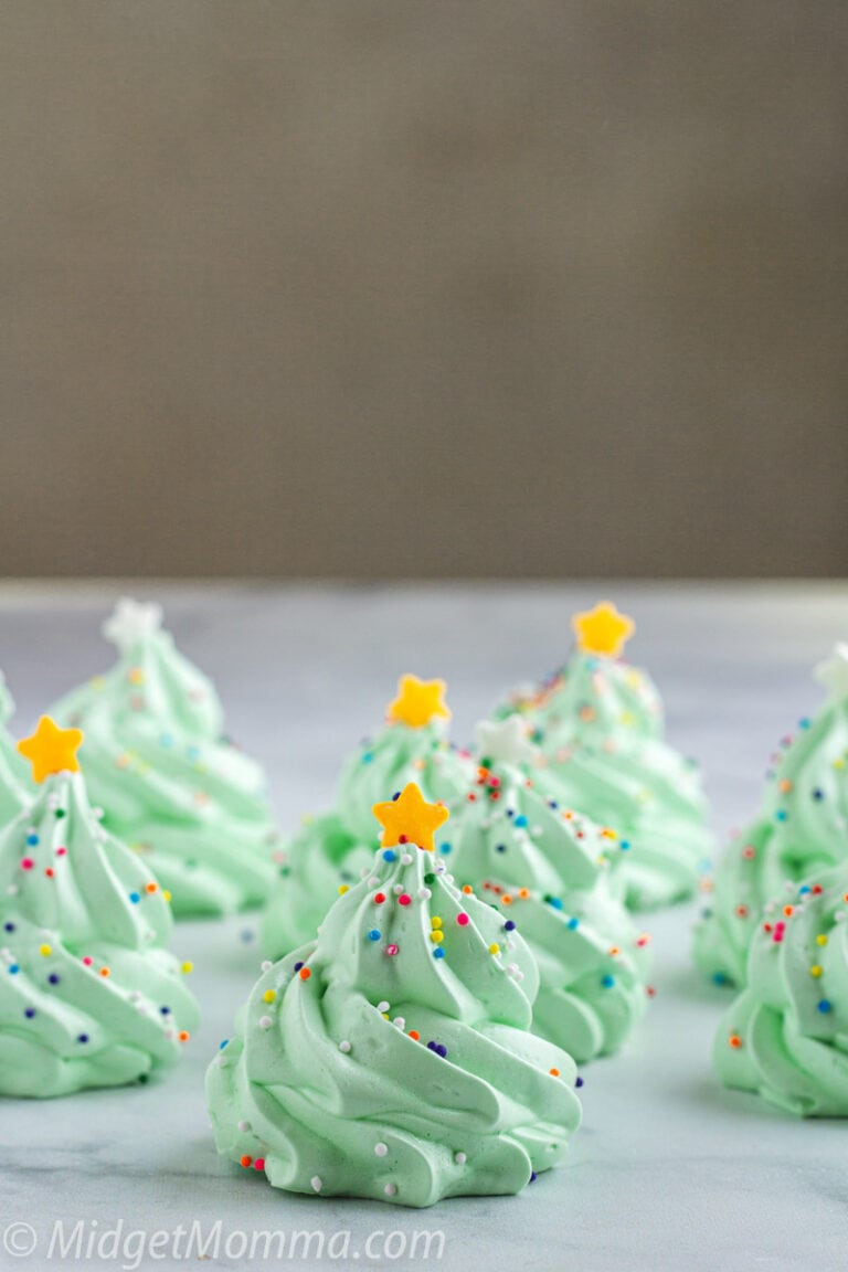 Christmas Tree Meringue Cookies • MidgetMomma