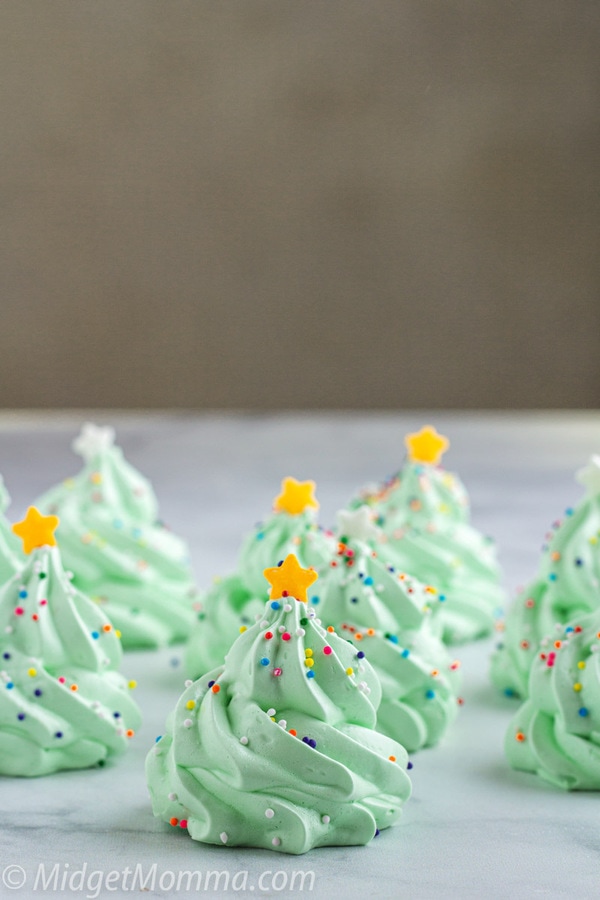 Meringue Christmas Tree Cookies