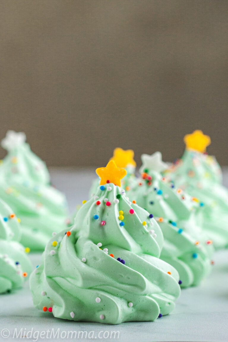 Christmas Tree Meringue Cookies • MidgetMomma
