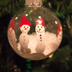 Handprint Snowman Ornament