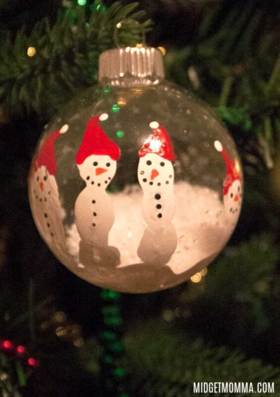 Holiday ornament snowman Hand crafted Christmas tree ornaments