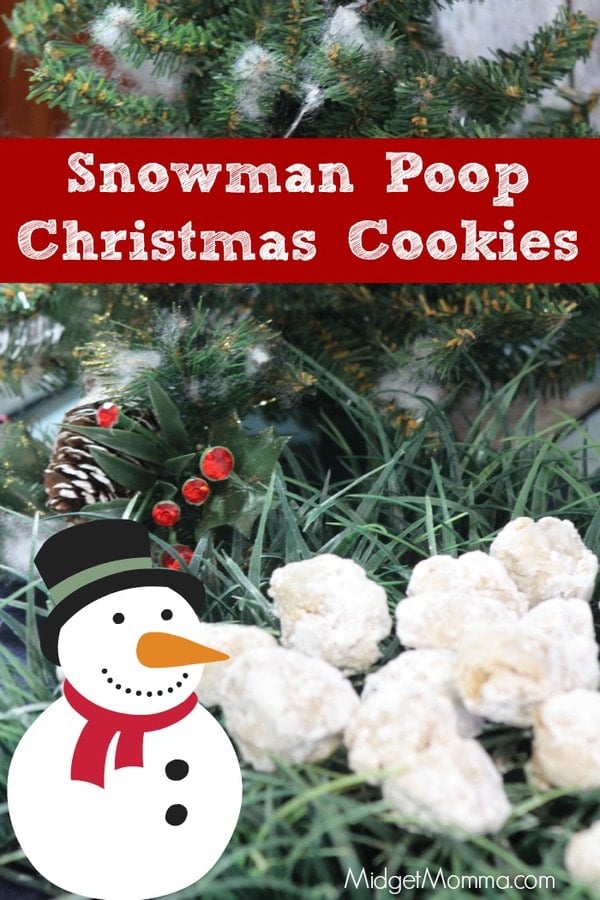 Snowman Poop Christmas cookies. Tasty Christmas cookies that the kids will love. Have fun with these Snowman Poop Christmas cookies and make the kids smile.