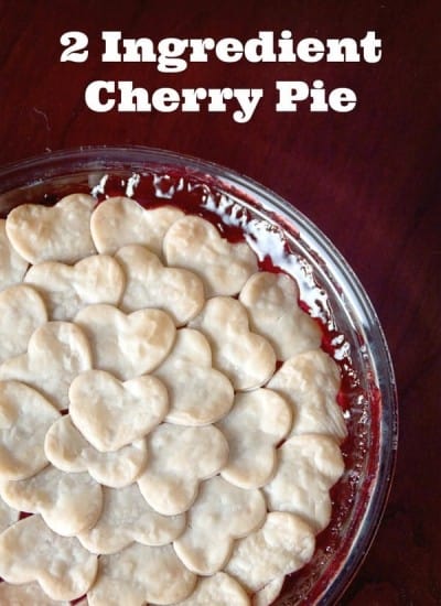 2 Ingredient Cherry Pie that anyone can make. Only 2 ingredients and super simple! Plus it looks so pretty too! Tastes even better then it looks!
