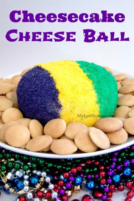 Cheesecake Cheese Ball is a great party treat. Everyone loves cheesecake add colored sugar & you can make it any color you want. Dip cookies, fruit & more!