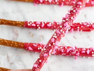 Chocolate Covered Valentine Pretzels