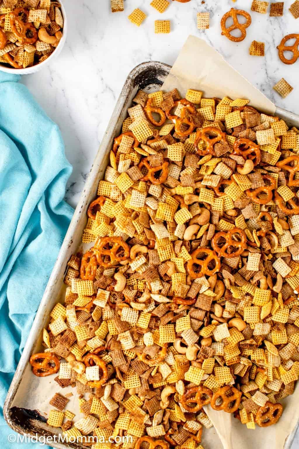 Slow Cooker Chex Snack Mix Recipe • MidgetMomma