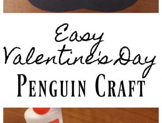 Valentine's Day Penguin Craft for kids