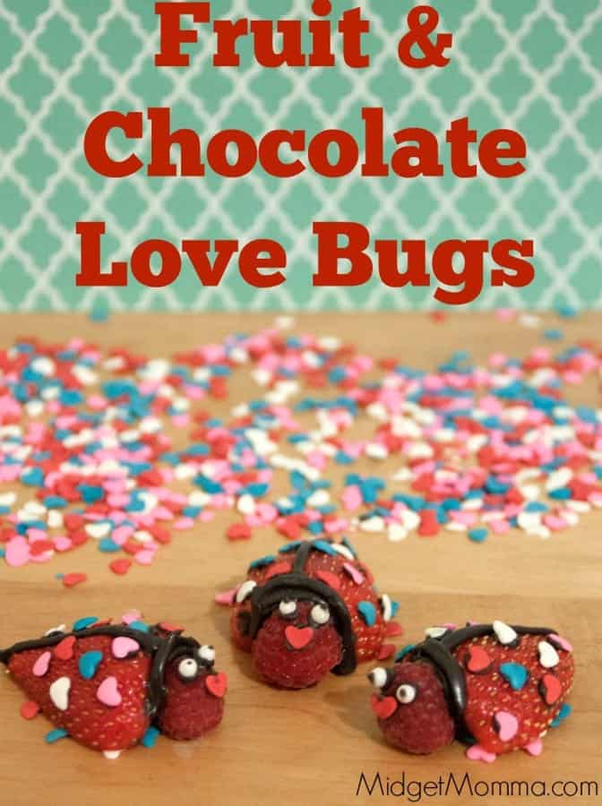 Fruit Love Bugs Fruit and Chocolate Valentine's Day Kids Treat