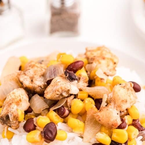 Slow Cooker Mexican Chicken and Rice • MidgetMomma