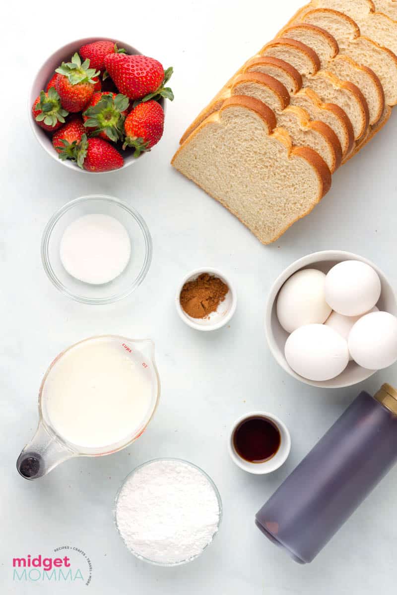 Chocolate Strawberry French Toast ingredients