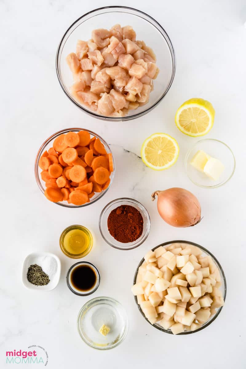 Slow Cooker paprika chicken ingredients