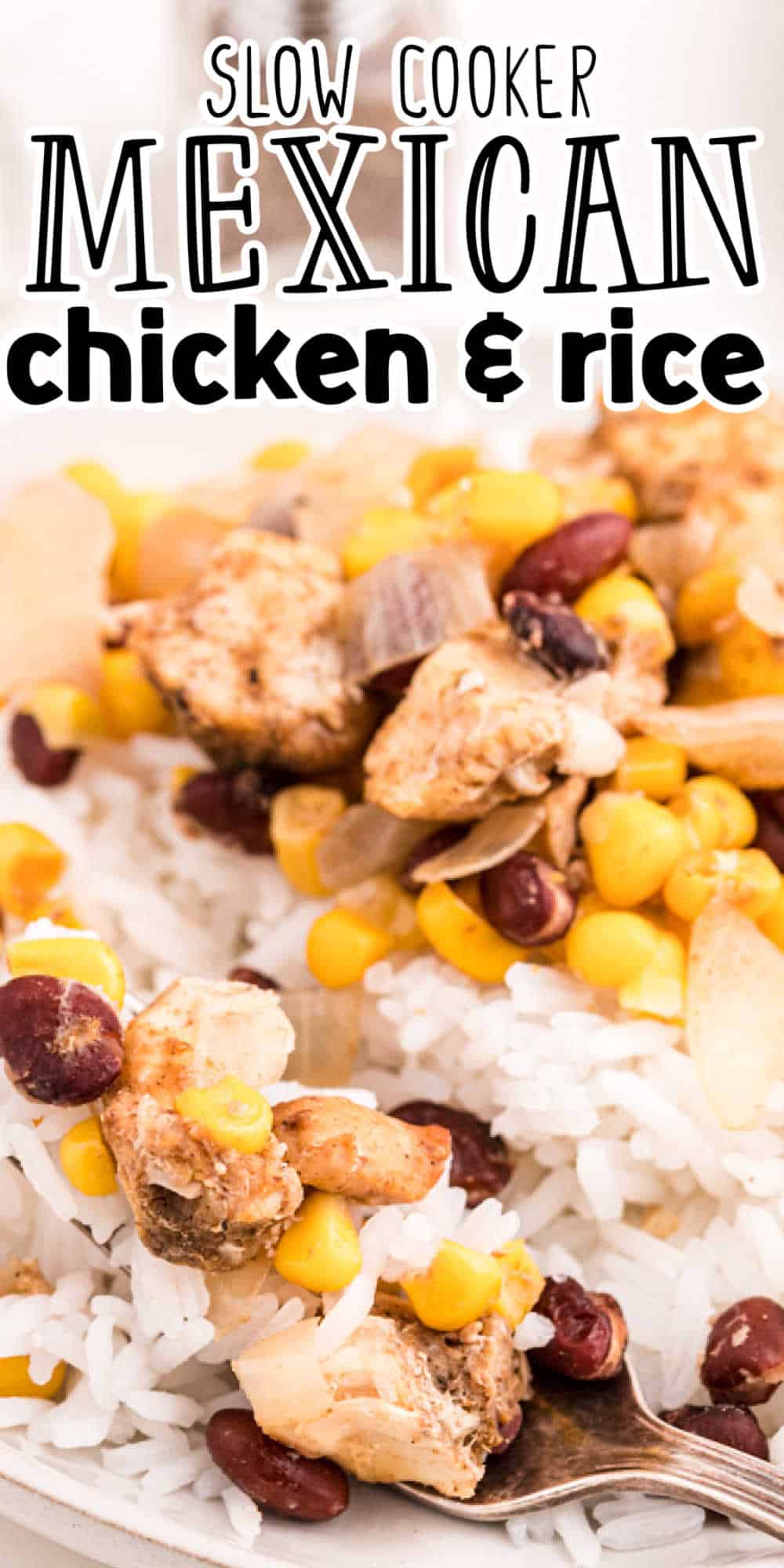 Slow Cooker Mexican Chicken and Rice • MidgetMomma
