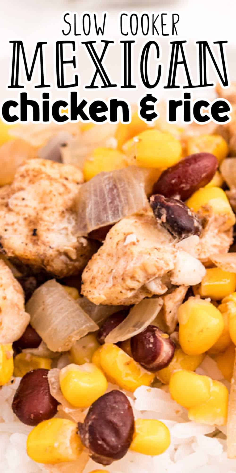 Slow Cooker Mexican Chicken and Rice • MidgetMomma