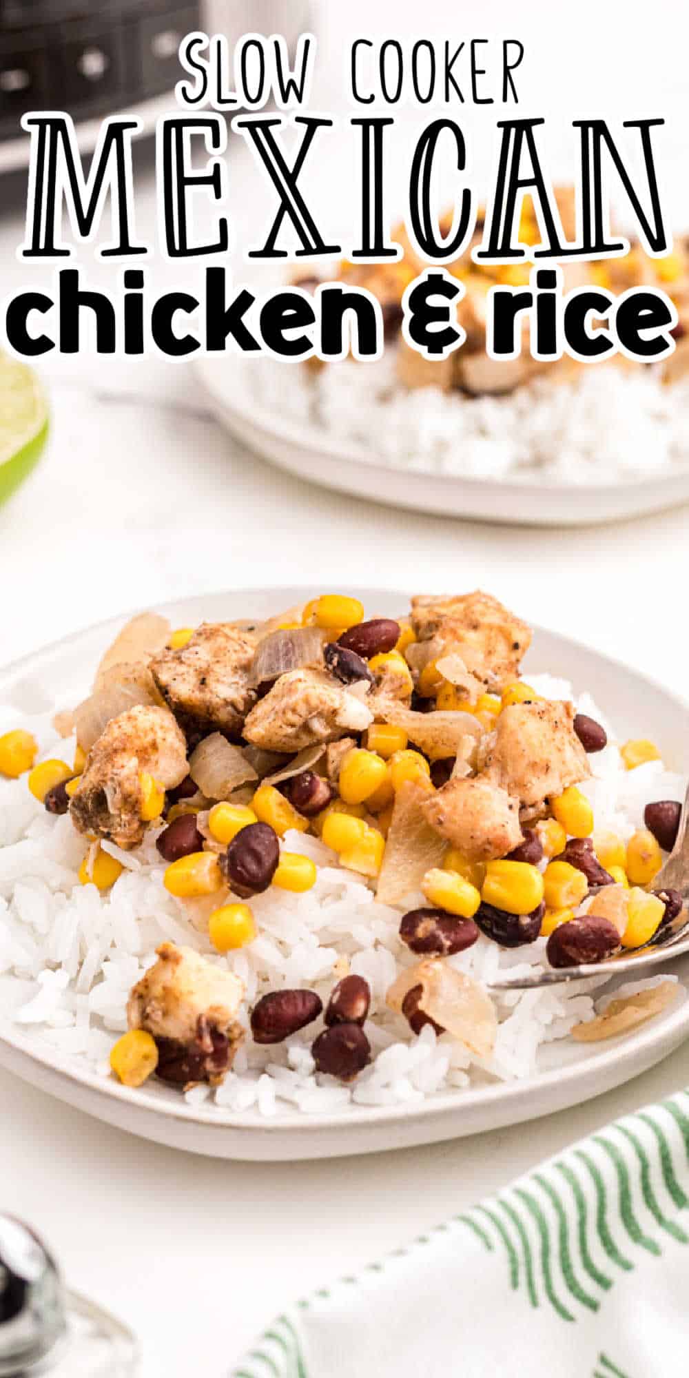 Slow Cooker Mexican Chicken and Rice • MidgetMomma