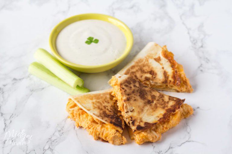 Buffalo Chicken Quesadilla • MidgetMomma