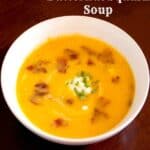 Roasted Butternut Squash Soup. Perfect for any time, lunch or dinner. Add a salad or sandwich to the side to make a meal or just alone.