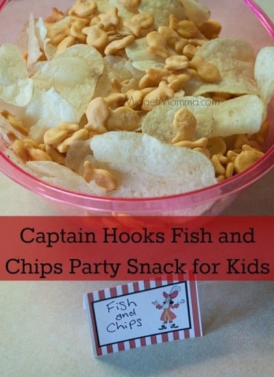 Captain Hooks Fish and Chips Party Snack for Kids is a quick and easy snack to make for a Disney party or any party for kids.