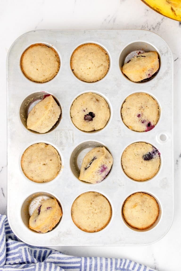 Mini Blueberry Banana Muffins • MidgetMomma