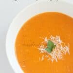 Parmesan Tomato Pressure Cooker Soup. Amazing soup made with easy in your pressure cooker. Quick to make for dinner and goes perfect with grilled cheese.