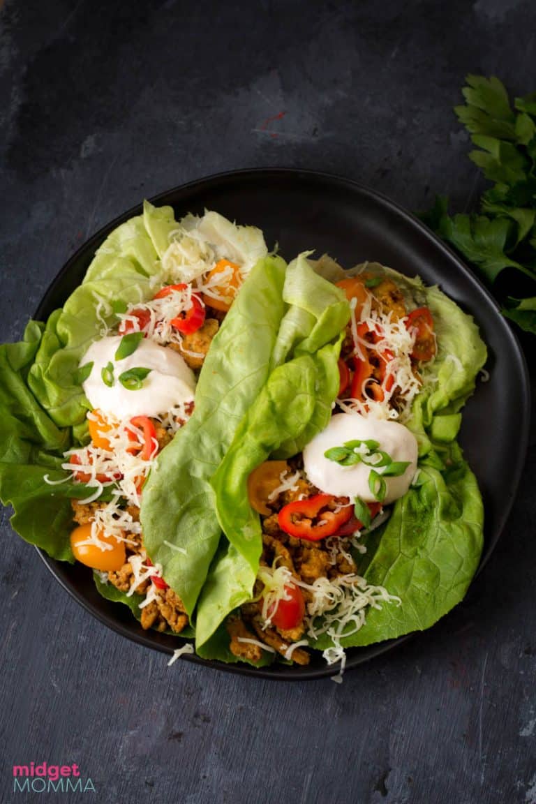 Chicken Taco Lettuce Wraps (Easy Healthy Taco Recipe)